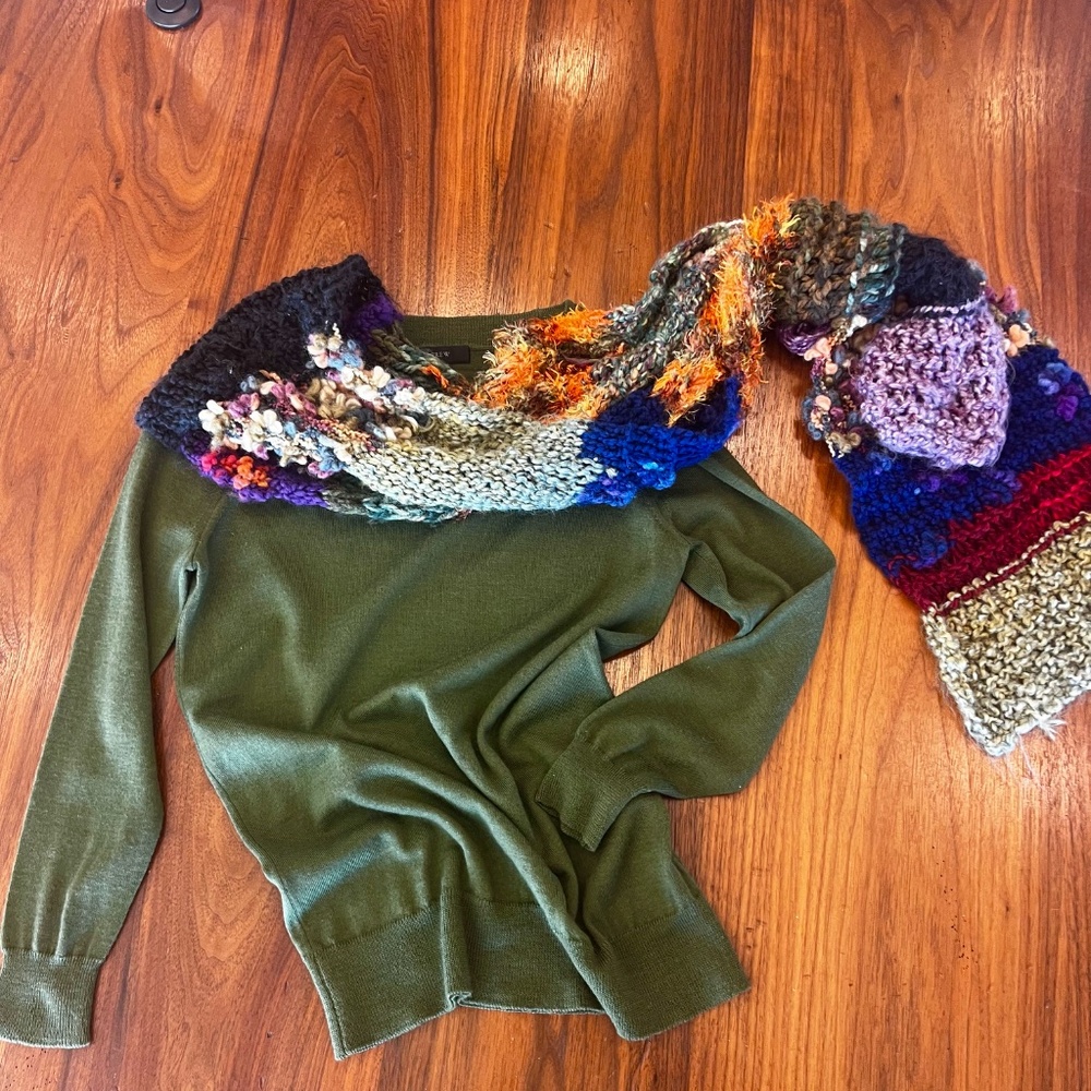 J. Crew Tippi Merino Wool 3/4 Sleeve Sweater in Forrest Green PXS